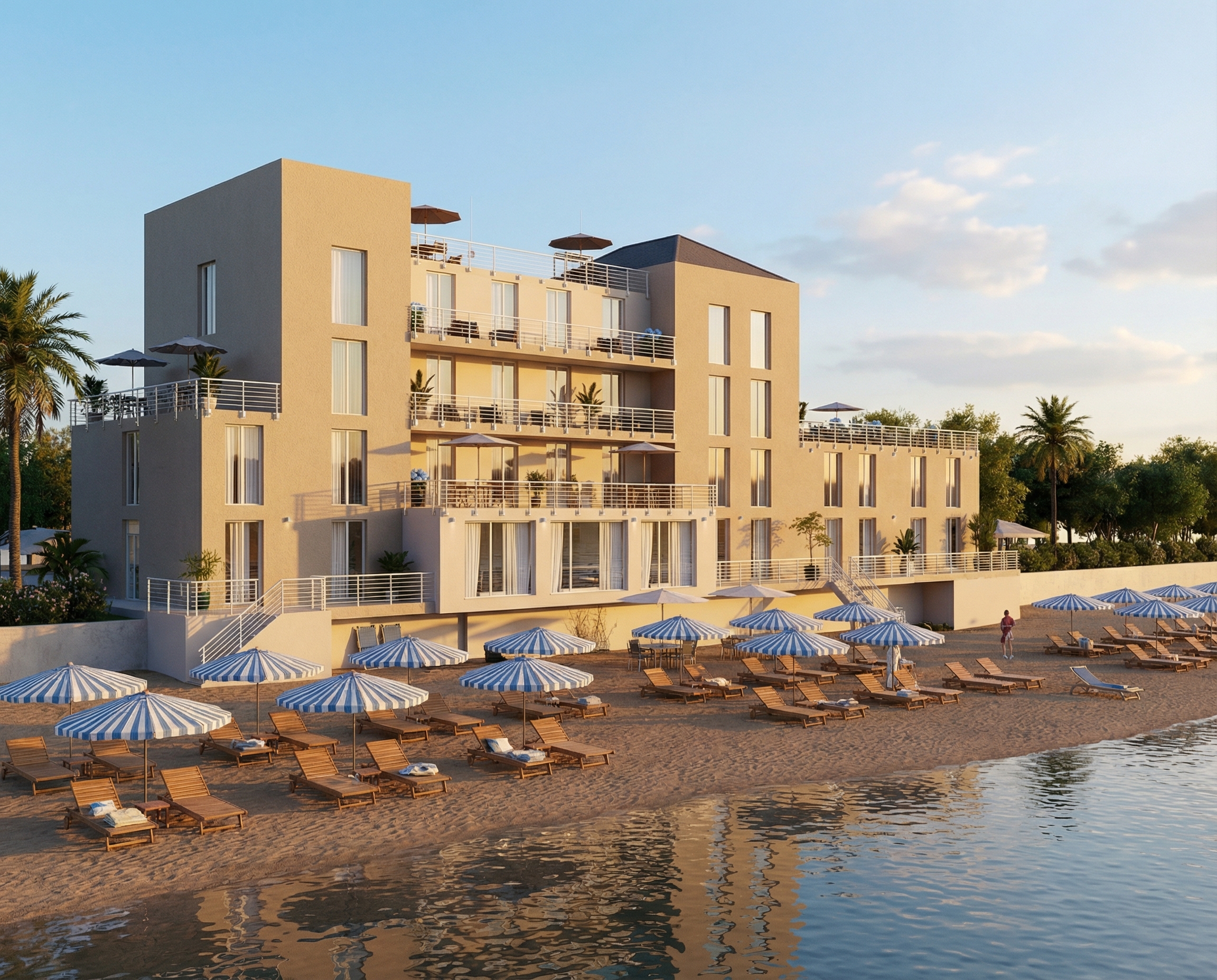 Spiaggia del Lido di Borgio, ex hotel fronte mare riqualificato a Borgio Verezzi